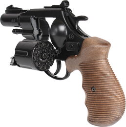 Policejní revolver Gold colection černý kovový 12 ran