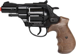 Policejní revolver Gold colection černý kovový 12 ran