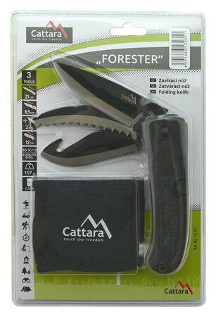 Nůž Cattara FORESTER zavírací 3in1 21 cm
