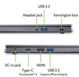 Ntb Acer Aspire 15 (A15-61M-R9BR) R5-8640HS, 15.6", RAM 16GB, SSD 512GB, AMD Radeon 760M, FPR, Microsoft Windows 11 Home - šedý