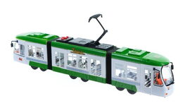 Tramvaj plast 45cm na baterie se zvukem se světlem asst 2 barvy v krabici