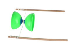 Diabolo velké sada plast/dřevo 35x12cm 2 barvy na kartě