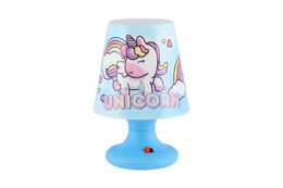 Mini lampička s jednorožcem na stůl plast 8x11cm na baterie 3 barvy 12ks v boxu