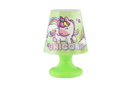 Mini lampička s jednorožcem na stůl plast 8x11cm na baterie 3 barvy 12ks v boxu
