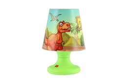 Mini lampička s dinosaurem na stůl plast 8x11cm na baterie 4 druhy 12ks v boxu