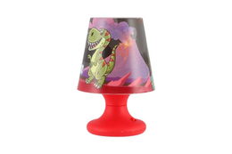 Mini lampička s dinosaurem na stůl plast 8x11cm na baterie 4 druhy 12ks v boxu