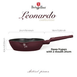 BERLINGERHAUS Pánev hluboká s titanovým povrchem 24 cm Leonardo Collection BH-8030