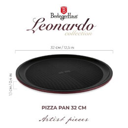 BERLINGERHAUS Pánev na pizzu s titanovým povrchem 32 cm Leonardo Collection BH-7929
