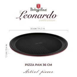 BERLINGERHAUS Pánev na pizzu s titanovým povrchem 36 cm Leonardo Collection BH-7923