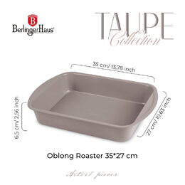 BERLINGERHAUS Plech na pečení s titanovým povrchem 35x27 cm Taupe Collection BH-7913