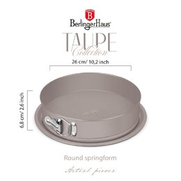 BERLINGERHAUS Forma na dort s nepřilnavým povrchem 2v1 Taupe Collection BH-7937