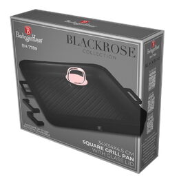 BERLINGERHAUS Pánev grilovací s titanovým povrchem a poklicí 34 cm Black Rose Collection BH-7789