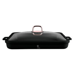 BERLINGERHAUS Pánev grilovací s titanovým povrchem a poklicí 34 cm Black Rose Collection BH-7789
