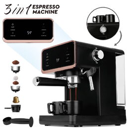 BERLINGERHAUS Automatický a pákový kávovar 3v1 digitální Black Rose Collection BH-9732