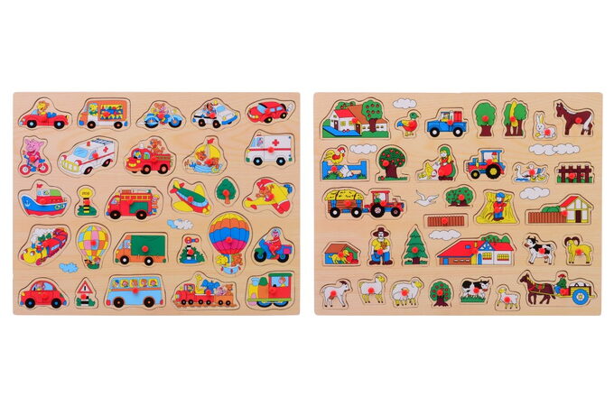 Dřevěné puzzle s úchytem velké