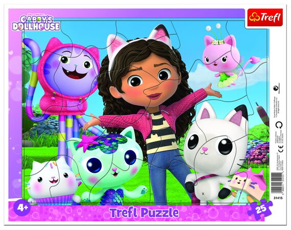 Puzzle Gabbyin domeček pro panenky 25 dílků rámkové
