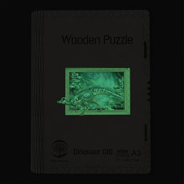 Wooden puzzle Dinosaur A3 GID - svítící ve tmě