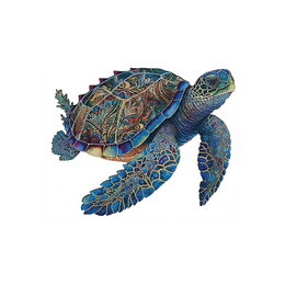 Wooden puzzle Green Turtle A4