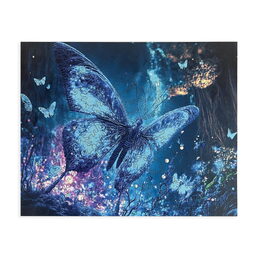 Wooden puzzle Fluorescent Butterfly A4