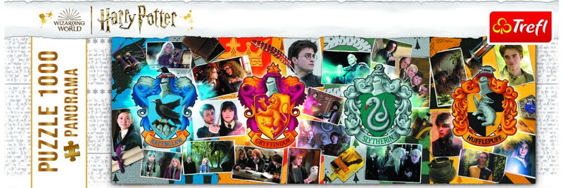 Puzzle Harry Potter Čtyři domy v Bradavicích 1000 dílků panorama