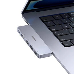 Dokovací stanice 5v1 Baseus Ultra Joy 100W 1xUSB-C, 3xUSB, 1xHDMI šedá