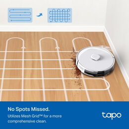 Vysavač TP-Link Tapo RV30 Max White robotický s mopem, výkon 5300 Pa