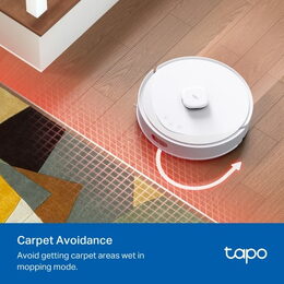 Vysavač TP-Link Tapo RV30 Max White robotický s mopem, výkon 5300 Pa