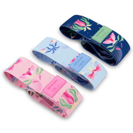 Spokey THE BLOOM BAND SET Sada 3 posilovacích textilních gum + obal