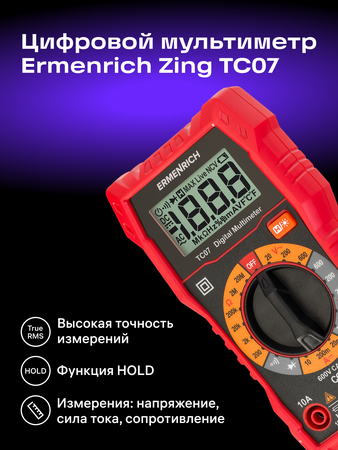 Digitální multimetr Ermenrich Zing TC07