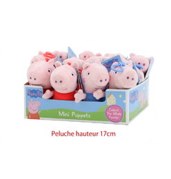 Plyšové Prasátko Peppa s klipem 16 cm