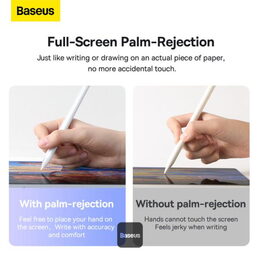 Stylus Baseus Smooth Writing 2 s bezdrátovým nabíjením (aktivní bezdrátová verze) bílý