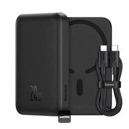 Bezdrátová powerbanka Baseus Magnetic Mini Air 6000mAh, 20W černá
