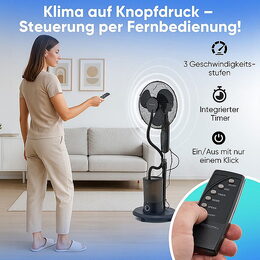 ProfiCare VL 3142 stojanový ventilátor se zvlhčovačem,40cm