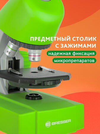 Bresser Junior 40x-640x Microscope, green