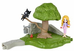Harry Potter výuka létání s figurkou Lenky a Testrála