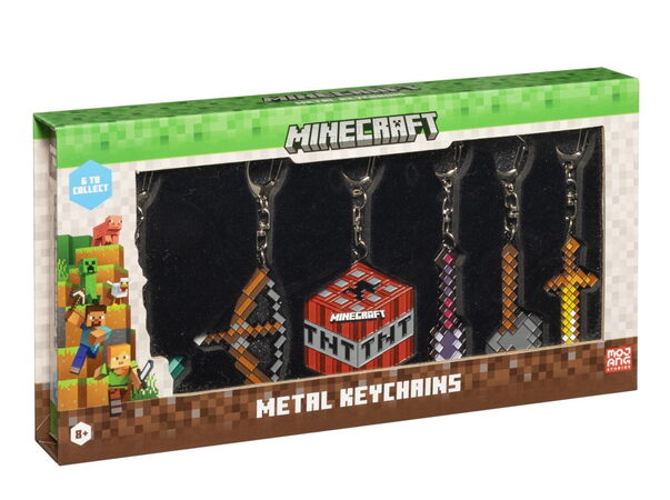 Minecraft kovový přívěšek 6 pack Deluxe Box