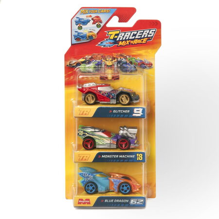T-Racers autíčko Mix 'N Race 3 ks