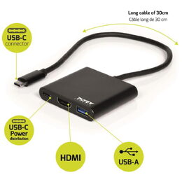 USB-C HUB HDMI 1X 4K+USB-A+USB-C PORT