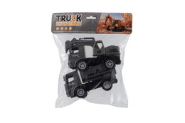 Auto stavební 2ks plast 15cm na setrvačník 2 barvy v sáčku