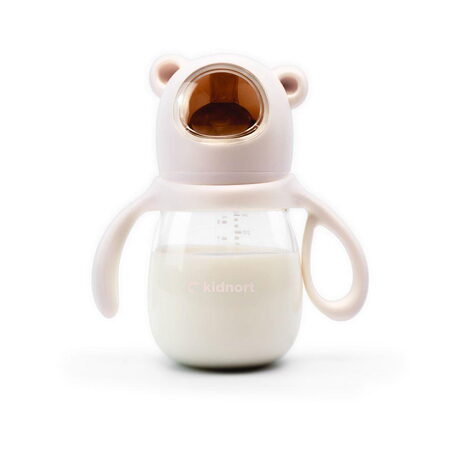 Kojenecká lahev Kidnort Jordbaer 240ml 6m+ béžová
