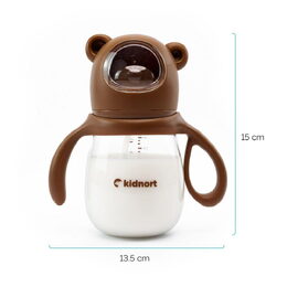 Kojenecká lahev Kidnort Jordbaer 240ml 6m+ béžová