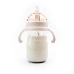 Hrneček s brčkem Kidnort Bringebaer 300ml béžový