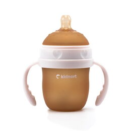Kojenecká lahev pro kojené děti Kidnort Eple 150ml 0-3m béžová