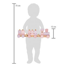 small foot Nasazování Dřevěný vláček růžový
