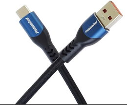 Kabel USB-C - USB 2.0 , 5A, bavlněný oplet 1 m