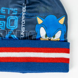 Sada čepice + rukavice + nákrčník Sonic