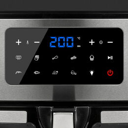Fritéza Girmi, FG8900, horkovzdušní, 9,2 L, 9 přednastavených programů,
digitální displej, časovač, 1800-2100 W