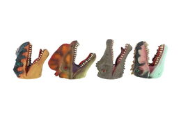 Maňásek hlava dinosaura guma 5x10cm mix druhů 12ks v boxu