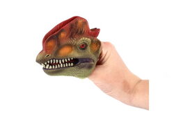 Maňásek hlava dinosaura guma 5x10cm mix druhů 12ks v boxu