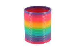 Spirála/pružina duhová plast průměr 8,5cm 6ks v boxu